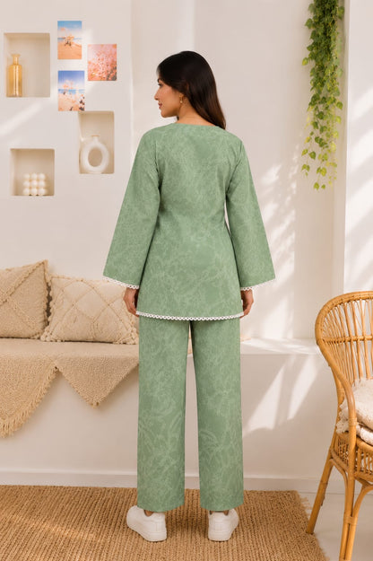 Sage bloom Pure Cotton Co-ord Set