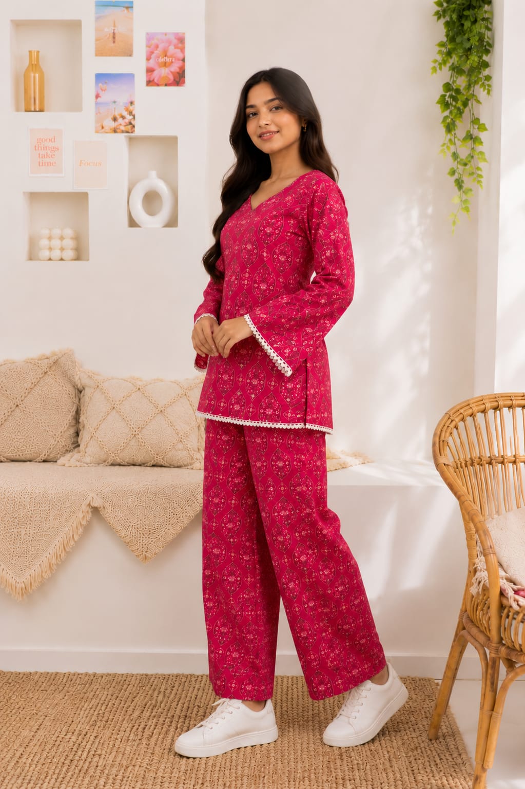 Bold bloom Pure Cotton Co-ord Set