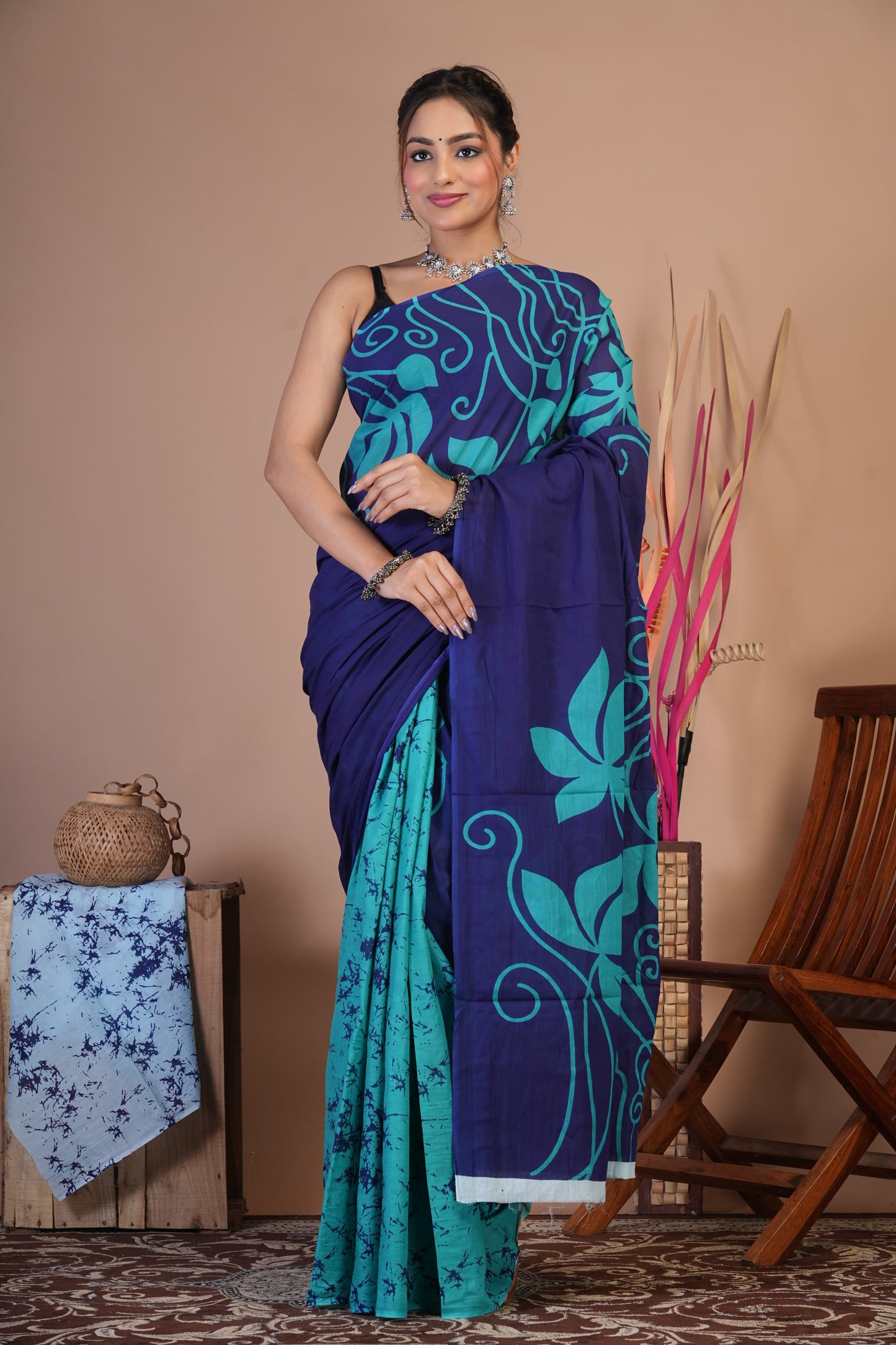 Ocean Vibe Cotton Saree
