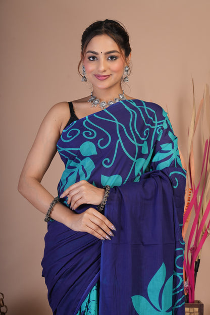 Ocean Vibe Cotton Saree