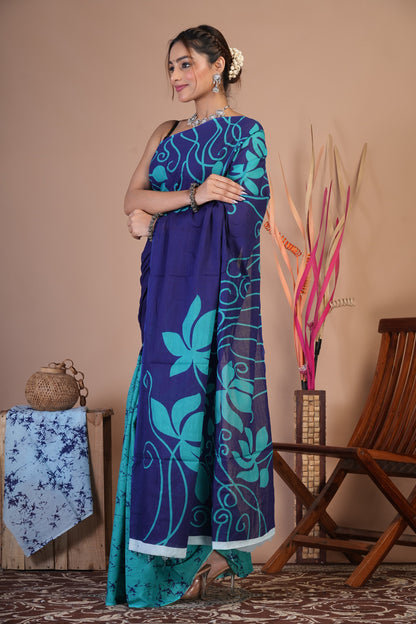 Ocean Vibe Cotton Saree