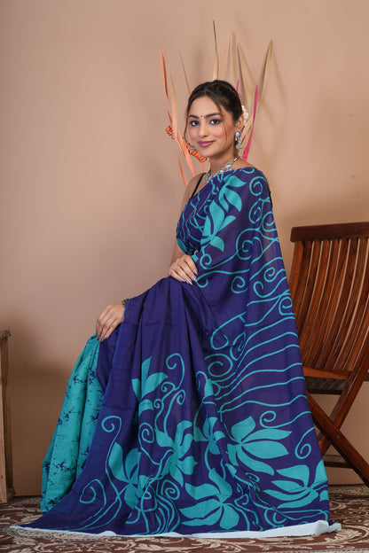 Ocean Vibe Cotton Saree
