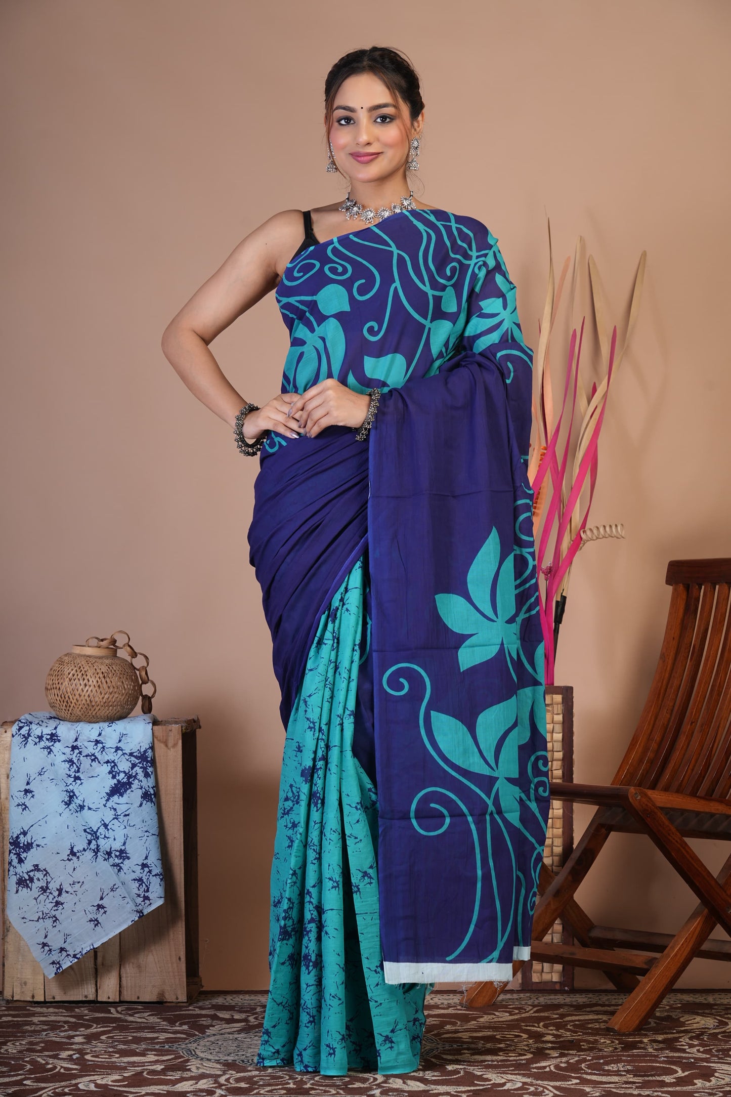 Ocean Vibe Cotton Saree