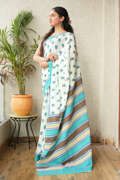 Ivory Breeze Cotton Saree
