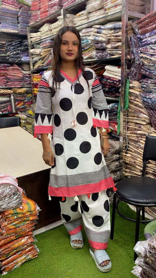 Black & White Polka Print Co-Ord Set
